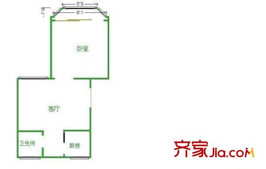 博一小区 0室 户型图