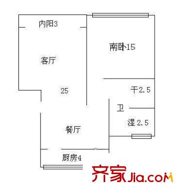 博一小区 0室 户型图