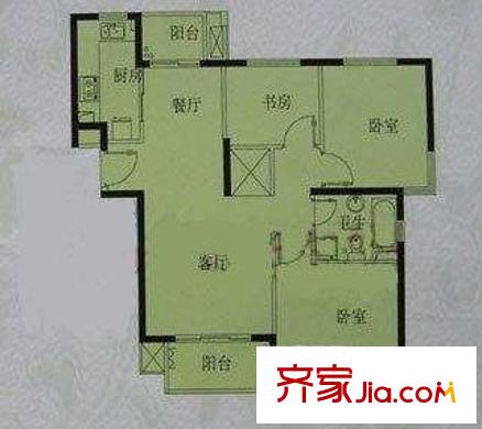 瑞和新苑户型图户型图 3室2厅1卫1厨