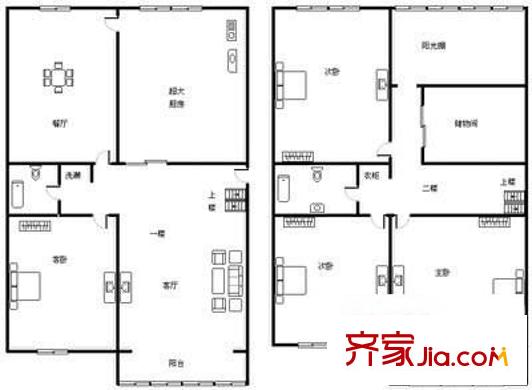 澳丽花苑 4室 户型图