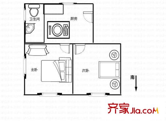 仁德路67弄10支弄小区户型图户型图 3室1厅1卫1厨