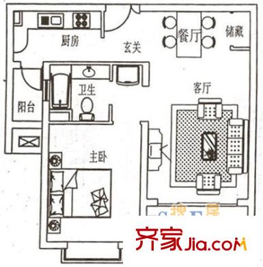 上海 乔顿花园 户型图