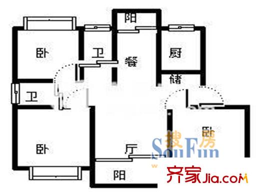 上海 菱翔苑二期 户型图