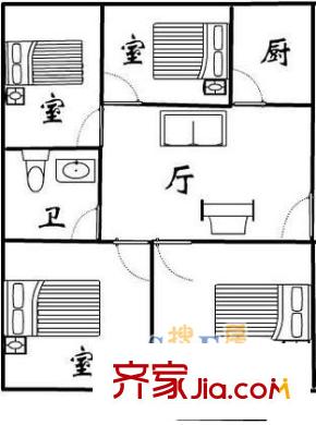 浦江世博家园五街坊户型图上海 世博家园五街坊 户型图 4室1厅1卫1厨