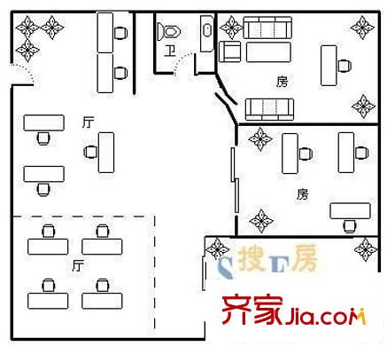 绿海家园 4室 户型图