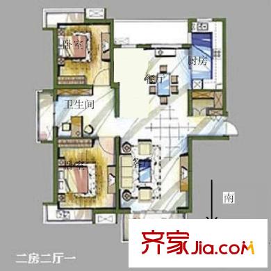 地杰国际城二期 0室 户型图
