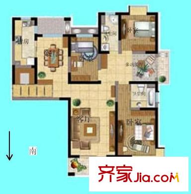 地杰国际城二期 0室 户型图