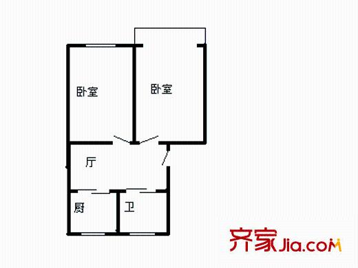 华滨家园一期 2室 户型图