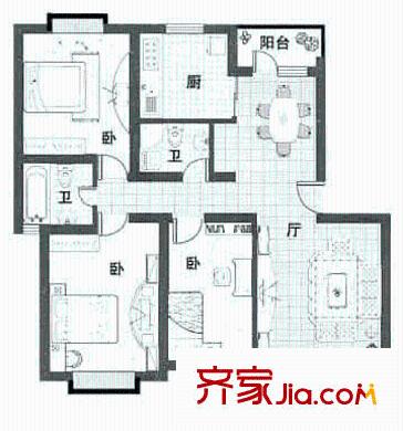 上海 新时代花园 户型图