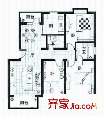 上海 新时代花园 户型图
