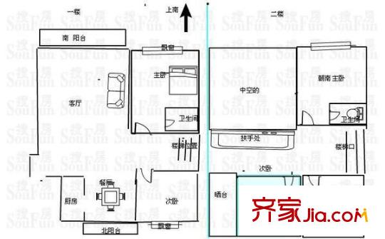 新时代花园 4室 户型图