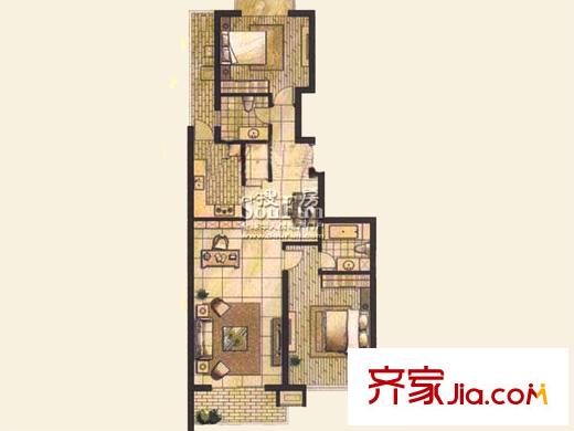 协合紫薇园户型图户型图 2室2厅2卫1厨