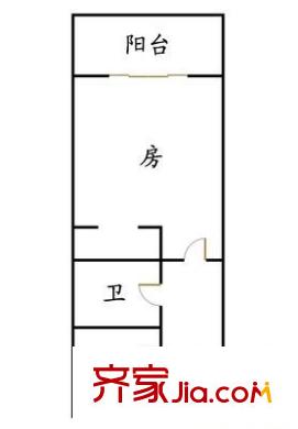 三湘世纪花城 1室 户型图
