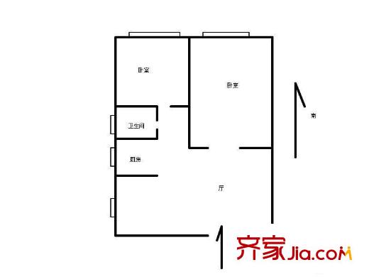 常兴家园户型图 户型图 2室1厅1卫1厨