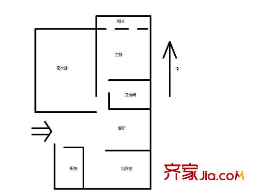 常兴家园户型图 户型图 3室1厅1卫1厨