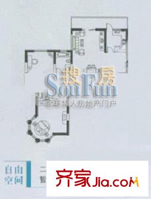 中祥哥德堡户型图D户型 2室2厅2卫1厨