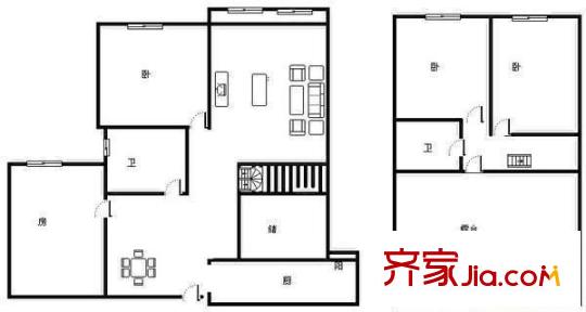 中祥哥德堡户型图户型图 4室2厅2卫1厨