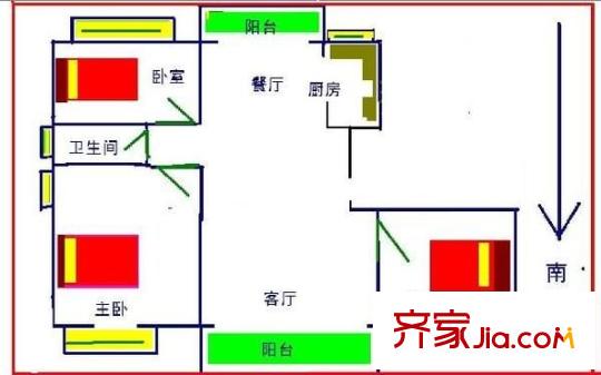 天环苑 3室 户型图
