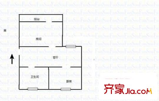 天环苑 1室 户型图