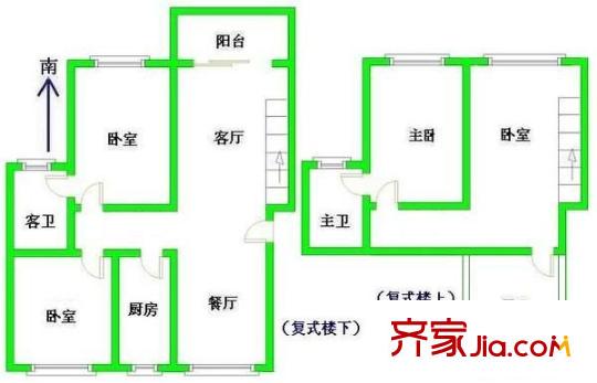 金铭新水岸 4室 户型图