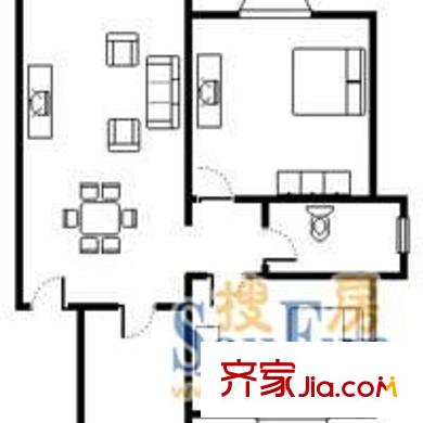 馨华苑户型图户型图 2室2厅1卫1厨