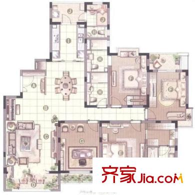 永新城 4室 户型图