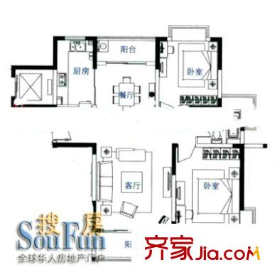 锦绣一方户型图