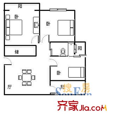雍景台公寓 户型图