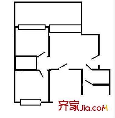 晨光公寓 2室 户型图
