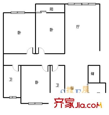 上海 望族苑 3室 户型图