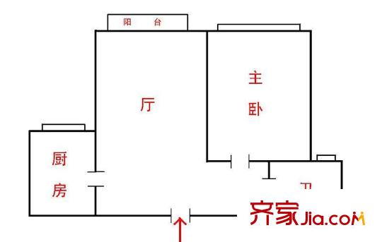 上海 西班牙名园 1室 户型图