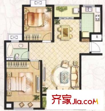 虹梅景苑 2室 户型图