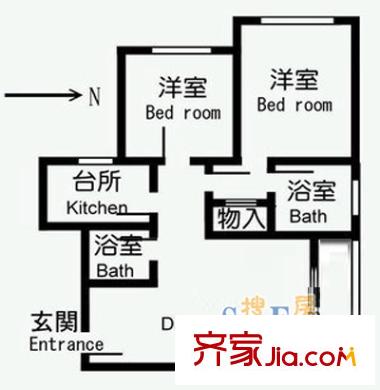 上南花苑东苑户型图上海 上南花苑二期 户型图 2室2厅2卫1厨