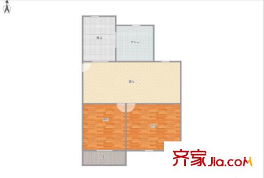 上南花苑东苑户型图上南花苑二期 2室 户型图 2室1厅1卫