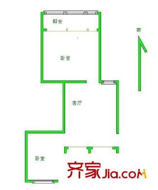 锦博苑 2室 户型图