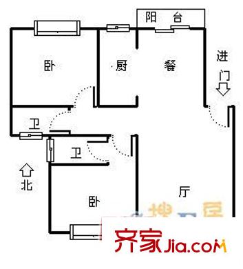 上海 银都八村 户型图