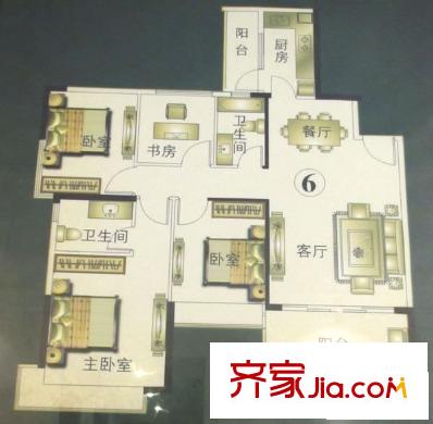 东城时代华庭 4室 户型图