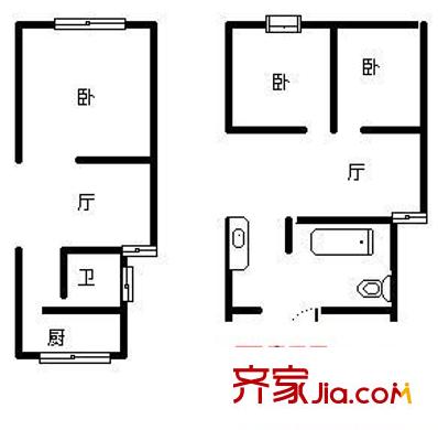 東一小區(qū)戶(hù)型圖戶(hù)型圖 3室1廳1衛(wèi)1廚