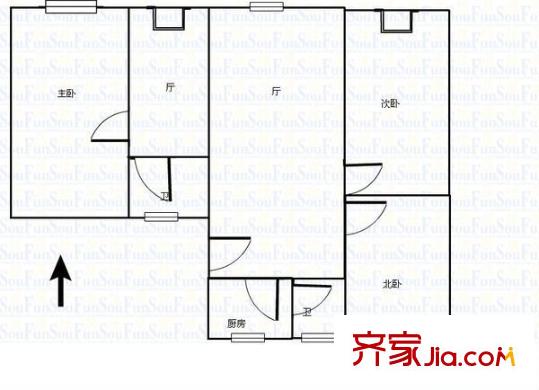 東一小區(qū)戶(hù)型圖戶(hù)型圖 3室2廳2衛(wèi)1廚