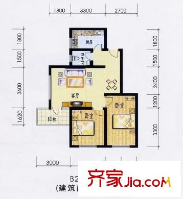 康橋月苑 3室 戶型圖