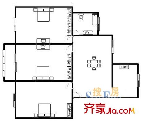 上海 桂莘小区 户型图