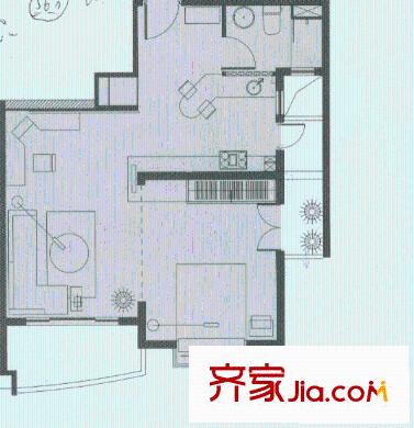 聯(lián)洋花園戶型圖1室1廳1衛(wèi)1廚