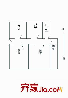 万科朗润园户型图户型图 2室2厅1卫1厨