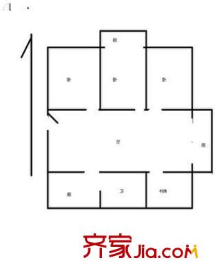 東城一村 3室 戶型圖