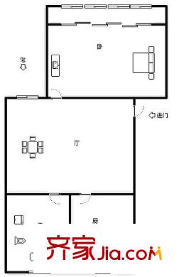 万源新城户型图户型图 1室1厅1卫1厨