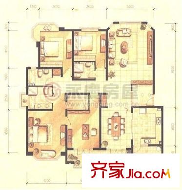 未名园 4室 户型图