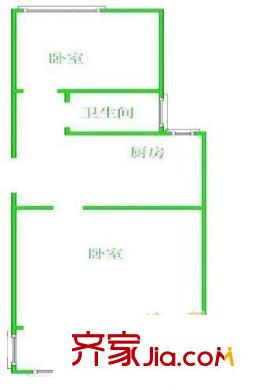 崮山小區(qū) 2室 戶型圖