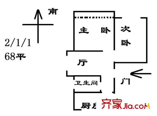 佳宝四村 0室 户型图