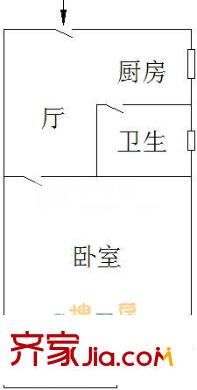 文匯小區(qū)戶型圖戶型圖 1室1廳1衛(wèi)1廚