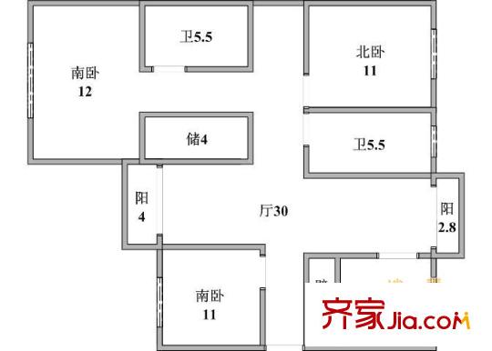 上海 名仕世家花苑 户型图